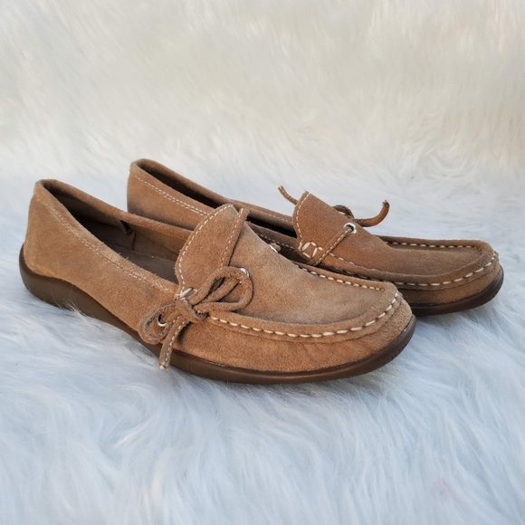 VANELl Tan Brushed Leather Women's Loafers, Size 6.5N - Picture 1 of 7